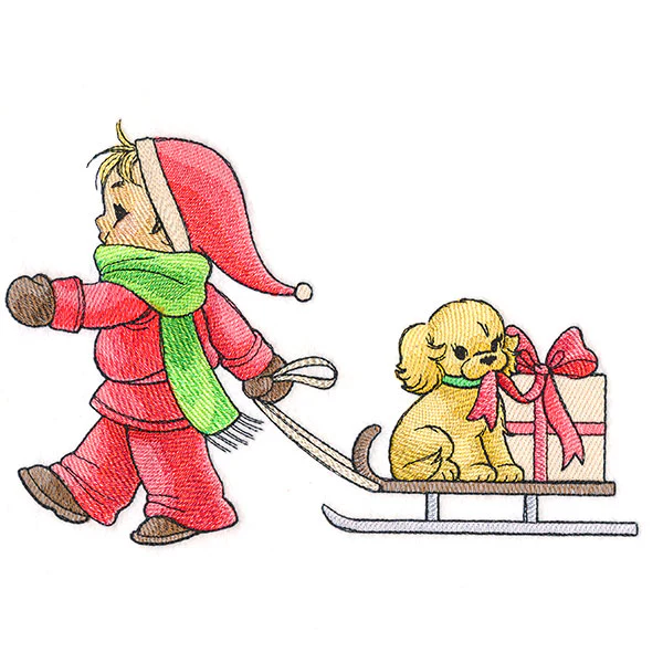 Childhood Charm - Pulling a Sled