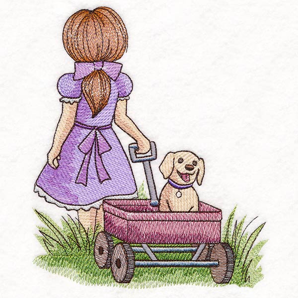Childhood Nostalgia - Wagon Walks with Puppy - Image 2