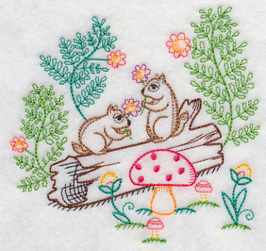 Chipmunks Picking Flowers (Vintage) - Image 4