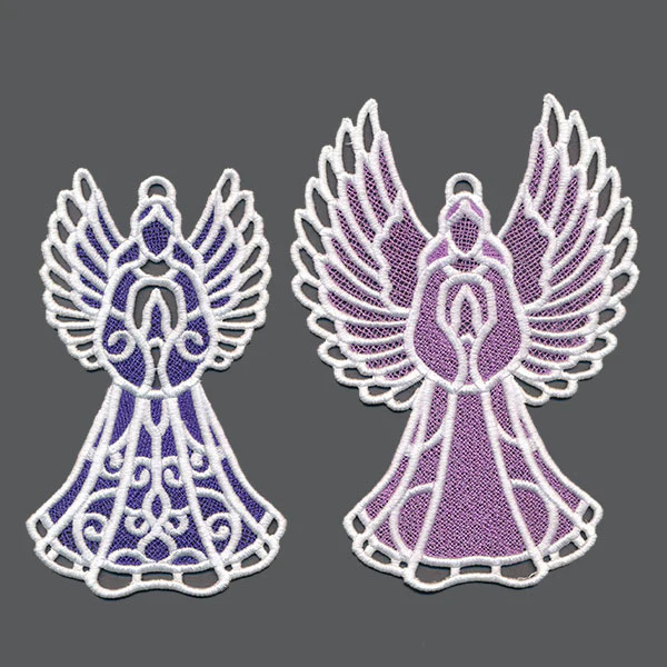 Christmas Angel Ornament (Layered Lace) - Image 2