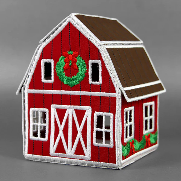 Christmas Barn in 3D (In-the-Hoop) - Image 3