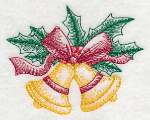 Christmas Bells and Holly (Toile) - Image 4
