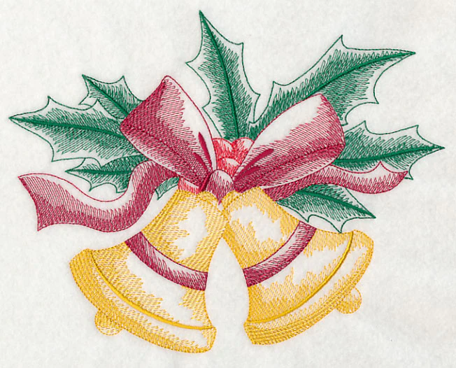 Christmas Bells and Holly (Toile) - Image 5