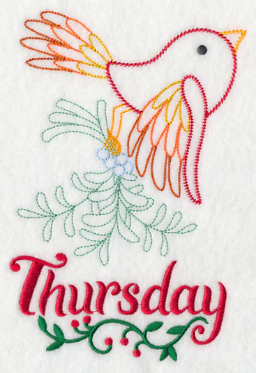 Christmas Bird with Mistletoe - Thursday (Vintage) - Image 3