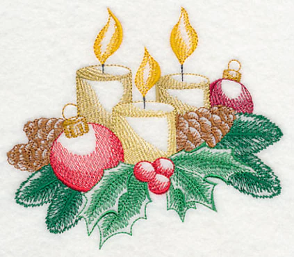 Christmas Candles (Toile) - Image 3