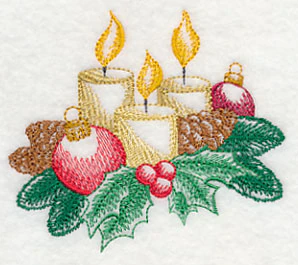Christmas Candles (Toile) - Image 4