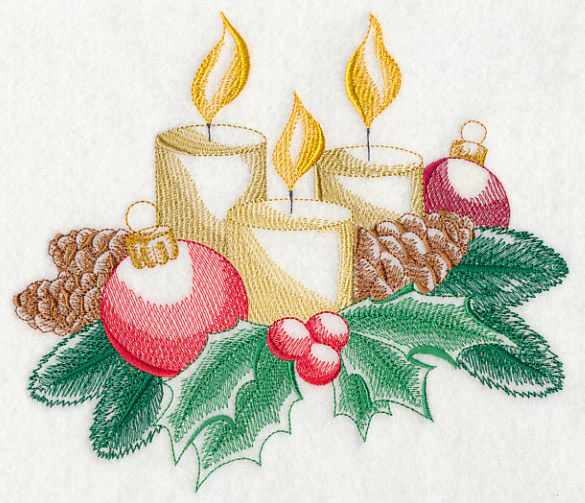 Christmas Candles (Toile) - Image 5