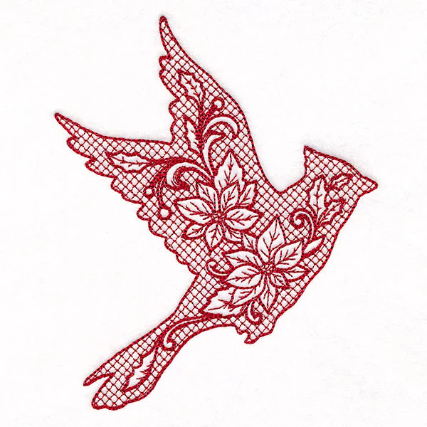 Christmas Cardinal Silhouette (Trapunto) - Image 7