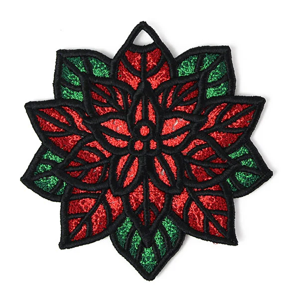 Christmas Charms Ornament - Poinsettia (Lace) - Image 5