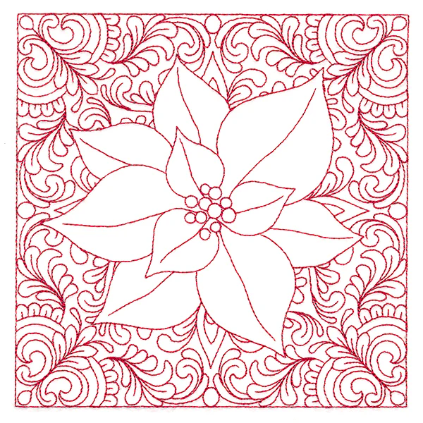 Christmas Charms Quilting Square - Poinsettia (Double Run) - Image 5
