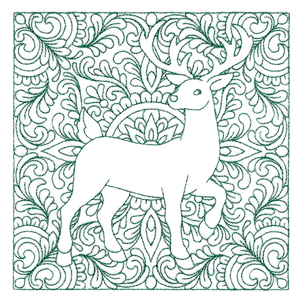 Christmas Charms Quilting Square - Reindeer (Double Run) - Image 4