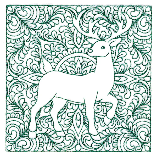 Christmas Charms Quilting Square - Reindeer (Double Run) - Image 5