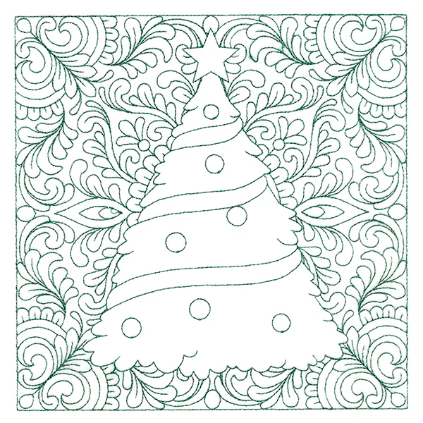 Christmas Charms Quilting Square - Tree (Double Run) - Image 2