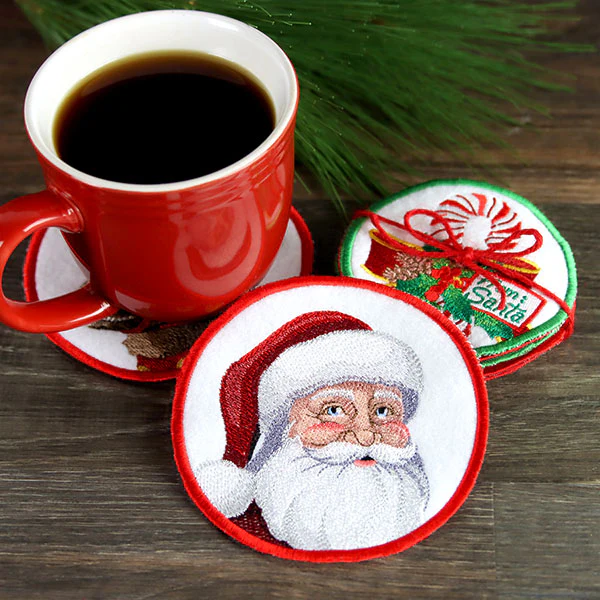 Christmas Cheer Coasters - Reindeer (In-the-Hoop) - Image 8