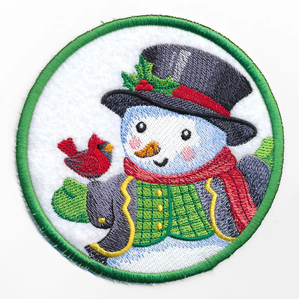 Christmas Cheer Coasters - Snowman (In-the-Hoop) - Image 5