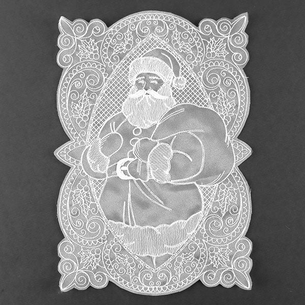 Christmas Cheer Santa Doily (Organza) - Image 2