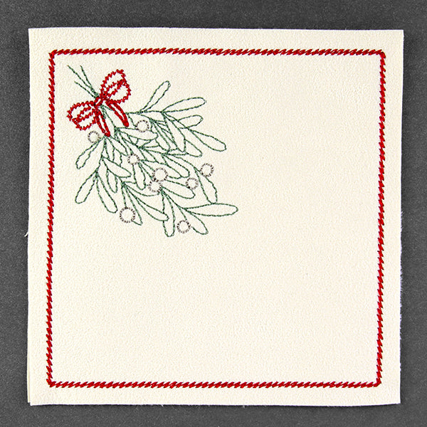 Christmas Coaster - Mistletoe (In-the-Hoop) - Image 3