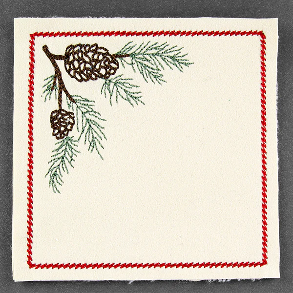 Christmas Coaster - Pine (In-the-Hoop) - Image 2