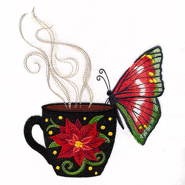 Christmas Coffee Break Butterfly - Image 2