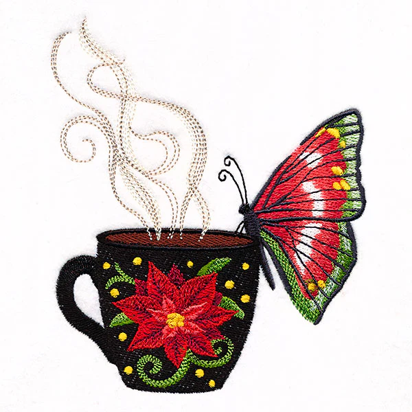 Christmas Coffee Break Butterfly - Image 3