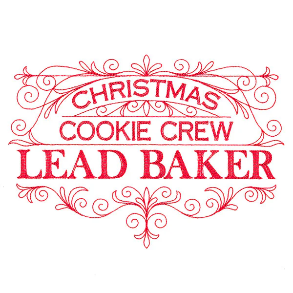 Christmas Cookie Crew Lead Baker Sign - Image 3