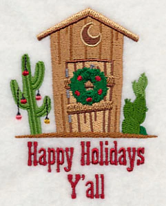 Christmas Cowboy Outhouse - Image 4