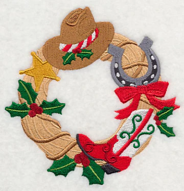 Christmas Cowboy Wreath - Image 4