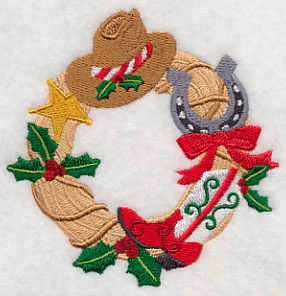 Christmas Cowboy Wreath - Image 5