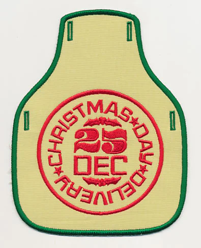 Christmas Day Delivery Bottle Apron (In-the-Hoop)