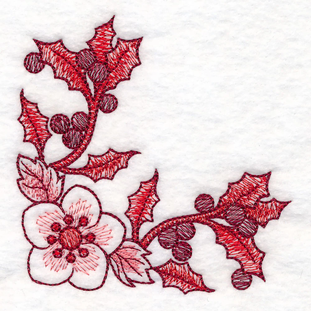 Christmas Delft Holly Corner - Image 5