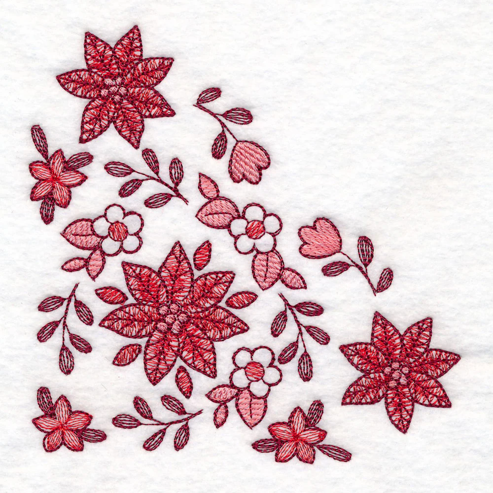 Christmas Delft Poinsettia Corner - Image 2