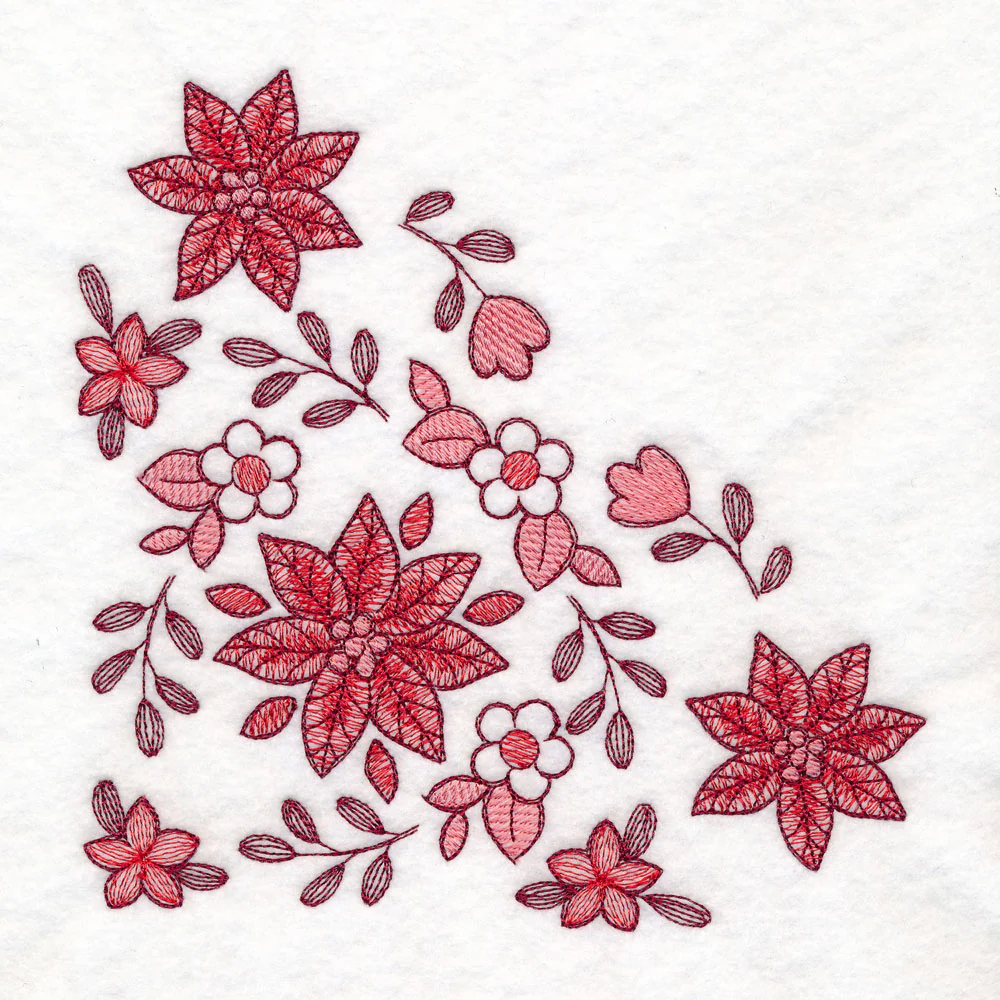 Christmas Delft Poinsettia Corner - Image 5