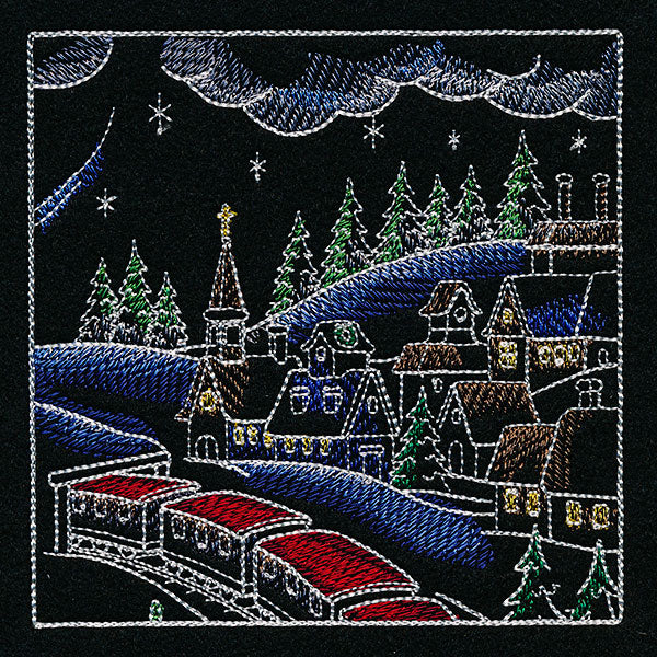 Christmas Express Train Scene Panel 2 - Image 7