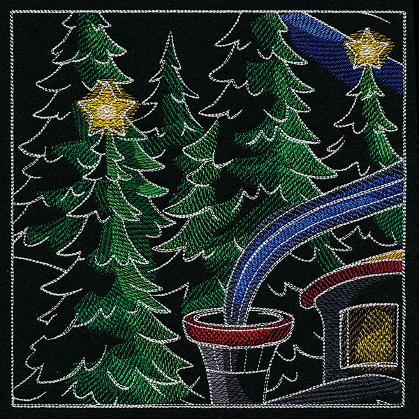 Christmas Express Train Scene Panel 3 - Image 13