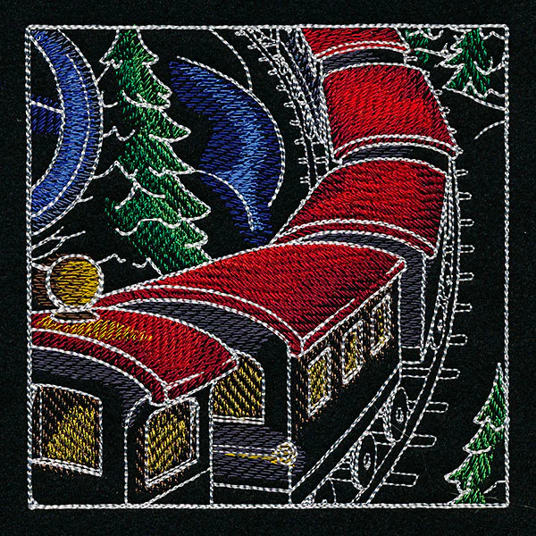 Christmas Express Train Scene Panel 4 - Image 10