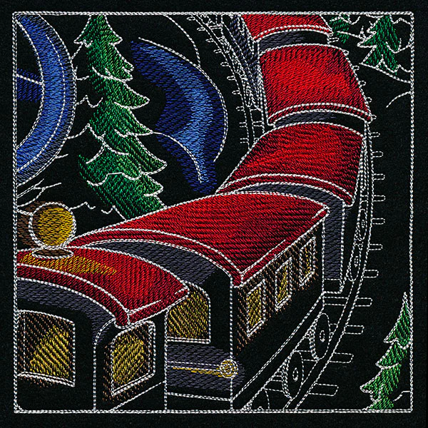 Christmas Express Train Scene Panel 4 - Image 4