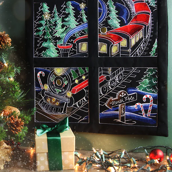 Christmas Express Train Scene Panel 4 - Image 6