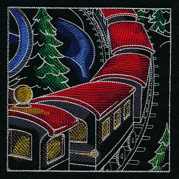 Christmas Express Train Scene Panel 4 - Image 7