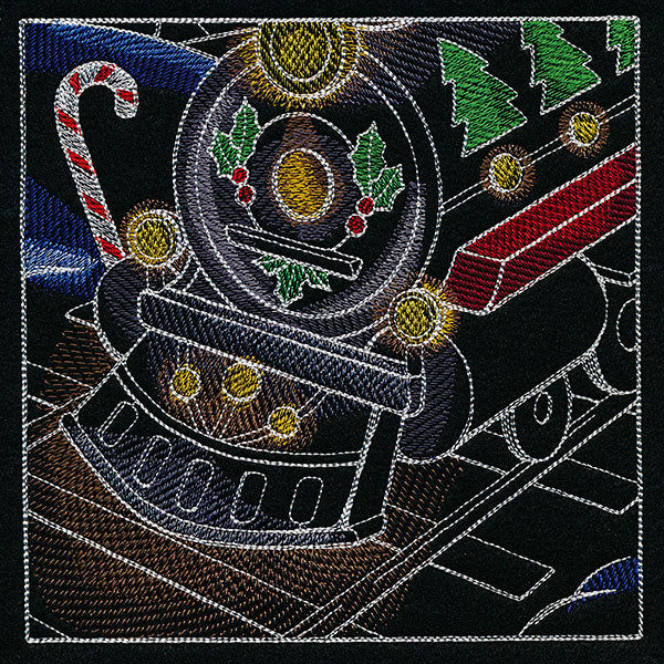 Christmas Express Train Scene Panel 5 - Image 4