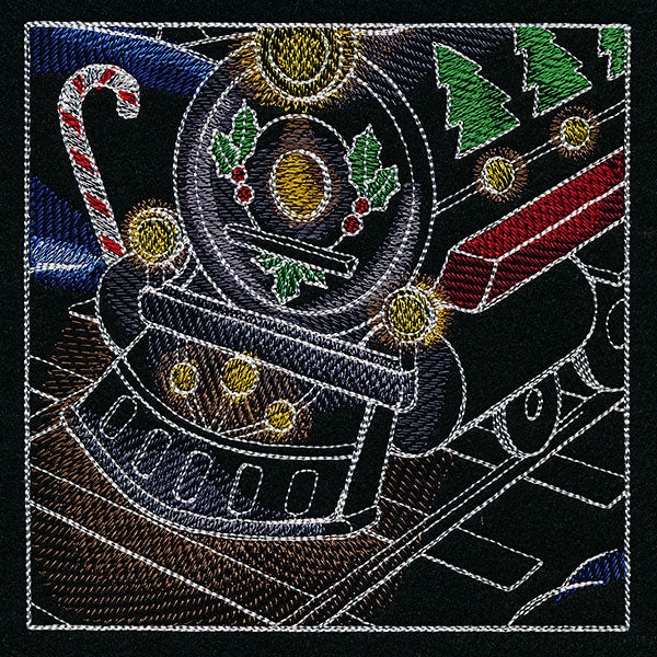 Christmas Express Train Scene Panel 5 - Image 7