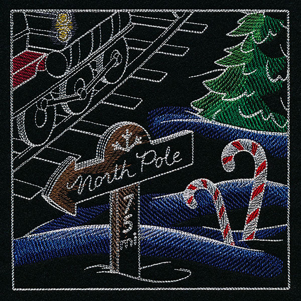 Christmas Express Train Scene Panel 6 - Image 4