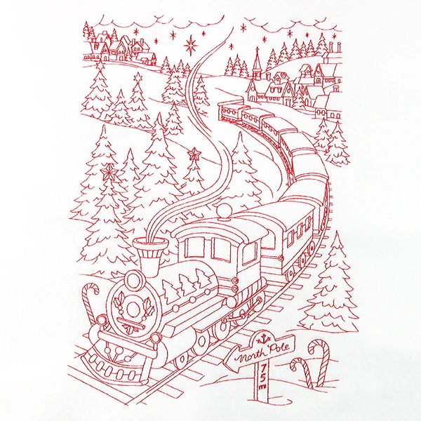 Christmas Express Train Scene (Vintage)