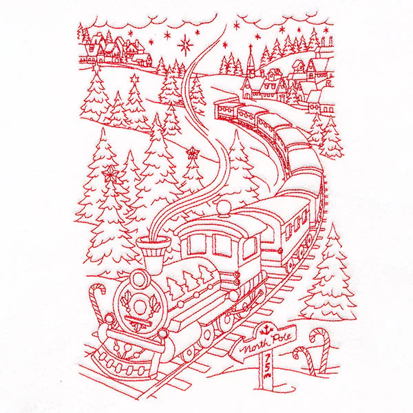 Christmas Express Train Scene (Vintage) - Image 2