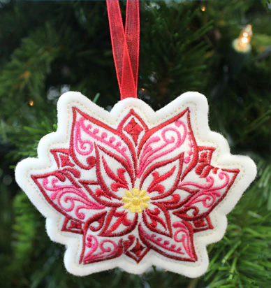 Christmas Filigree Poinsettia (In-the-Hoop) - Image 2