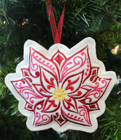 Christmas Filigree Poinsettia (In-the-Hoop) - Image 3