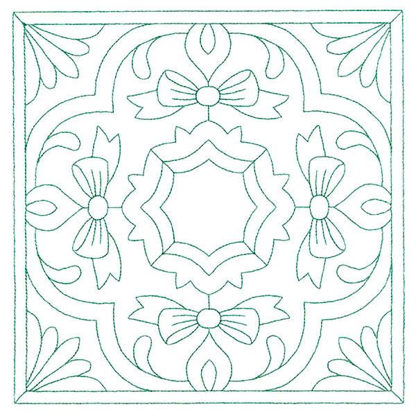 Christmas Filigree Quilting - Bows (Double Run)