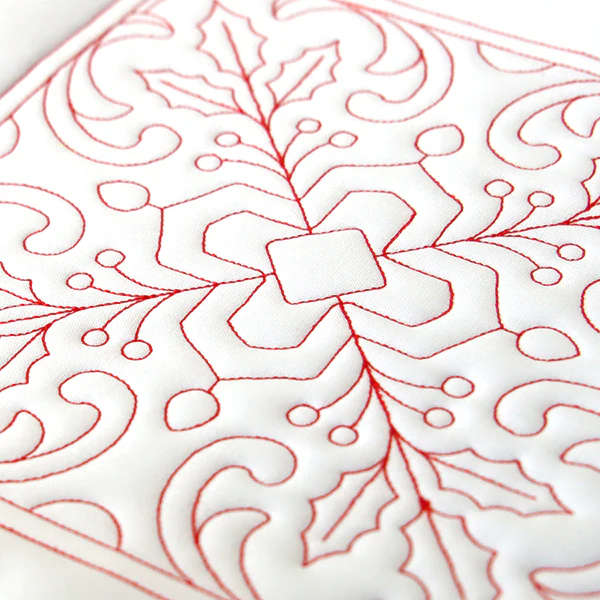 Christmas Filigree Quilting - Holly (Double Run) - Image 2