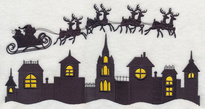 Christmas Flight Silhouette Scene - Image 5