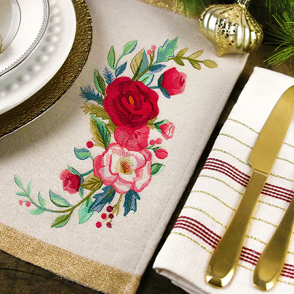 Christmas Floral Spray in Watercolor - Image 3