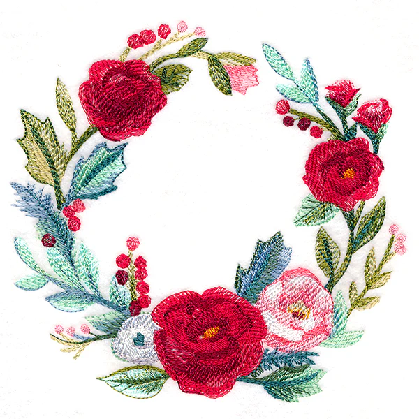 Christmas Floral Wreath in Watercolor - Image 3